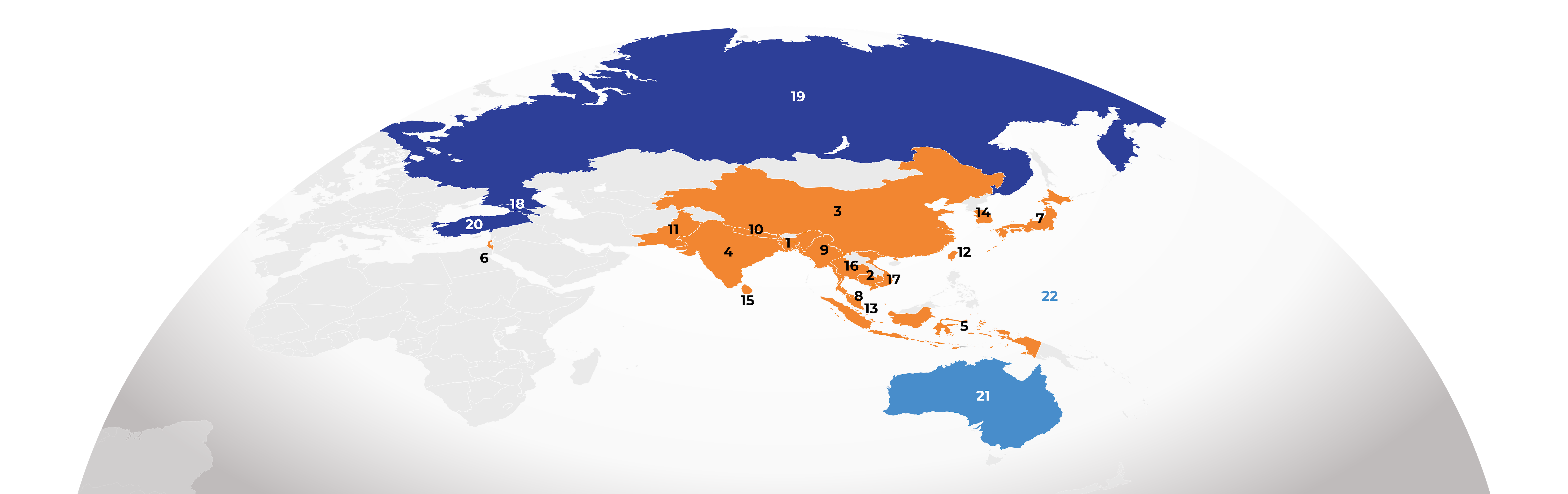 ASC Countries 22 Participants Map ASC2025 Participating Countries Map